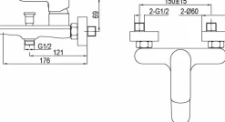 Grifo Monomando De Bañera Vent-I2 Cromo – 01VEN400CR – AQG