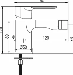 Grifo Monomando De Bidet Vent-I2 Cromo – 01VEN200CR – AQG