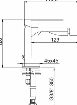 Grifo Monomando De Bidet Alpha Cromo – 01ALP200CR – AQG