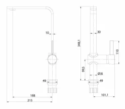 Grifo Monomando De Fregadera Metropol S – 05MES500CR – AQG