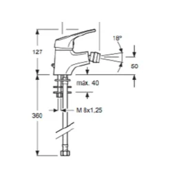 Grifo Monomando De Bidé – Sprinter – Aquahome