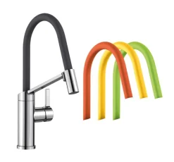 Grifo Monomando De Cocina Con Caño Intercambiable De Colores Viu-S – Blanco