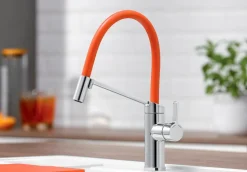 Grifo Monomando De Cocina Con Caño Intercambiable De Colores Viu-S – Blanco