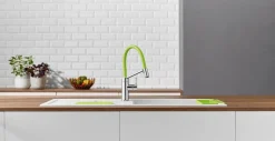 Grifo Monomando De Cocina Con Caño Intercambiable De Colores Viu-S – Blanco