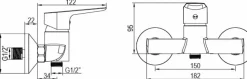 Grifo Monomando De Ducha Lile Cromo – 01LIL300CR – AQG