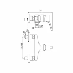 Grifo Monomando De Ducha Con Accesorios 185170 – Prima – Tres Grifería