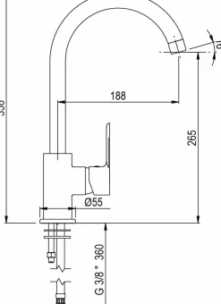 Grifo Monomando De Fregadera Cocina Sky – 05MIS500CR – AQG