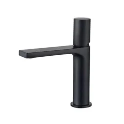 Grifo Monomando De Lavabo Acabado Negro Mate – Tube – AQG