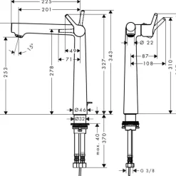 Grifo Monomando De Lavabo 250 – Talis S – Hansgrohe