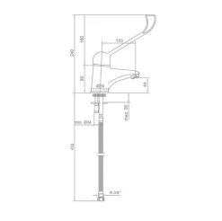 Grifo Monomando De Lavabo Con Maneta Gerontológica Blue – G3930000 – Gala