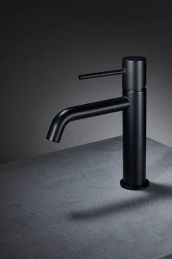 Grifo Monomando De Lavabo Negro Mate – BDM039-1NG – Monza – Imex