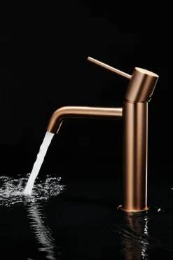 Grifo Monomando Lavabo Oro Rosa Cepillado Serie Monza – BDM039-1ORC – Imex