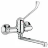 Grifo Monomando Mezclador Para Fijar En Pared Con Palanca Gerontológica. Latón Cromado – 07201.B – Nofer