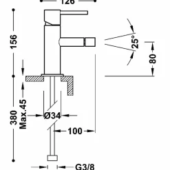 Grifo Monomando Para Bide STUDY – Tres Grifería