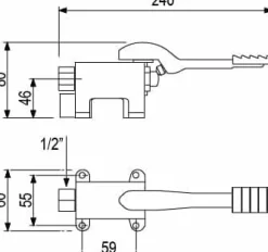 Grifo Pedal Un Agua, Montaje A Suelo – 07IND1P1CR – AQG