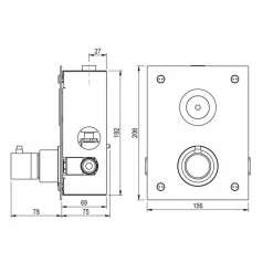 Grifo Temporizado Ducha Mezclador Touch Accionamiento Mediante Sensor Táctil. PRESTO Domo Touch DT – 79451 – Presto Iberica