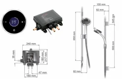 Grifo Temporizado Ducha Mezclador Touch Accionamiento Mediante Sensor Táctil. PRESTO Mira Lux Techo – 80663 – Presto Iberica