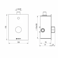 Grifo Temporizado Ducha Mezclador Mural Por Sensor Accionamiento Mediante Sensor. PRESTO Domo Sensia DM – 79311 – Presto Iberica