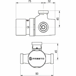 Grifo Temporizado Ducha Vista Mezclador Accionamiento Mediante Pulsador. PRESTO Alpa 90 Arte V Vista – PLE35925 – Presto Iberica