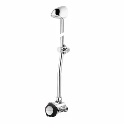 Grifo Temporizado Ducha Vista Mezclador Accionamiento Mediante Pulsador. PRESTO Conjunto Alpa 80 Con Rociador Antivandálico (sin Racores) – 35921 – Presto Iberica