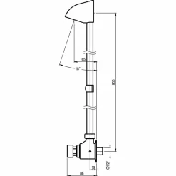 Grifo Temporizado Ducha Vista Un Agua Accionamiento Mediante Pulsador. PRESTO Conjunto XT 75 Con Rociador Antivandálico – LEG75040 – Presto Iberica