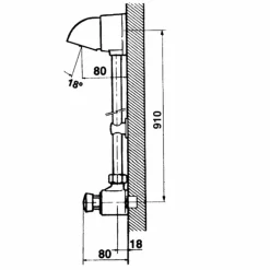 Grifo Temporizado Ducha Vista Un Agua Accionamiento Mediante Pulsador. PRESTO Conjunto 75 Con Rociador Antivandálico – 75030 – Presto Iberica