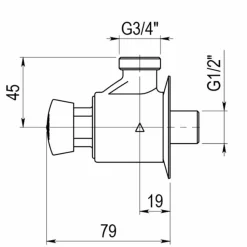 Grifo Temporizado Ducha Vista Un Agua Accionamiento Mediante Pulsador. PRESTO 75 – 75010 – Presto Iberica