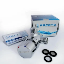 Grifo Temporizado Ducha Vista Mezclador Accionamiento Mediante Pulsador. PRESTO Alpa 90 Arte V Vista – 98925 – Presto Iberica