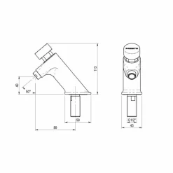 Grifo Temporizado Ecológico Lavabo Pulsación Antiblocaje Un Agua – Presto XT ECO LI – Presto – 11212