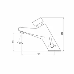 Grifo Temporizado Lavabo Mezclador Repisa Accionamiento Mediante Pulsador. PRESTO 105 LM Pack 3 Unidades 20920 – PA-20920 – Presto Iberica