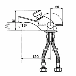 Grifo Temporizado Lavabo Mezclador Repisa Accionamiento Mediante Pulsador. PRESTO 3000 – 28032 – Presto Iberica