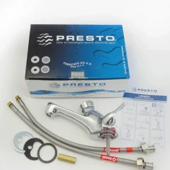Grifo Temporizado Lavabo Mezclador Repisa Accionamiento Mediante Pulsador. PRESTO 3000 – 28032 – Presto Iberica