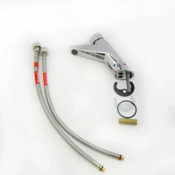 Grifo Temporizado Lavabo Mezclador Repisa Accionamiento Mediante Pulsador. PRESTO 105 LM – 20921 – Presto Iberica