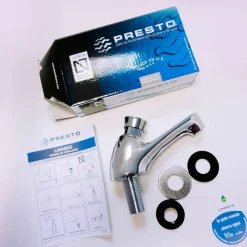 Grifo Temporizado Lavabo Un Agua Repisa Accionamiento Mediante Pulsador. PRESTO 605 – 95532 – Presto Iberica