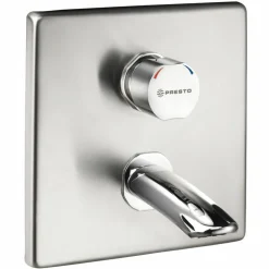 Grifo Temporizado Lavabo Mezclador Mural Empotrado Accionamiento Mediante Pulsador. PRESTO Arte CM – 66900 – Presto Iberica