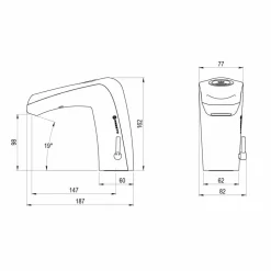 Grifo Temporizado Lavabo Mezclador Touch Accionamiento Mediante Sensor Táctil. PRESTO Domo Touch LM – 79151 – Presto Iberica