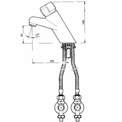 Grifo Temporizado Lavabo Mezclador Repisa Accionamiento Mediante Pulsador. PRESTO 4000 SBC Eco – 10611 – Presto Iberica