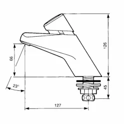 Grifo Temporizado Lavabo Un Agua Repisa Accionamiento Mediante Pulsador. PRESTO 2000 Eco – 10023 – Presto Iberica