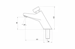 Grifo Temporizado Lavabo Un Agua Repisa Accionamiento Mediante Pulsador PRESTO 105 L – 20900 – Presto Iberica