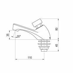 Grifo Temporizado Lavabo Un Agua Repisa Accionamiento Mediante Pulsador. PRESTO 605 Plus Pack 3 Unidades 36601 – PA-36601 – Presto Iberica