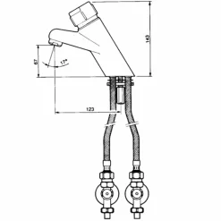 Grifo Temporizado Lavabo Mezclador Repisa Accionamiento Mediante Pulsador. PRESTO 4000 SBC – 28611 – Presto Iberica