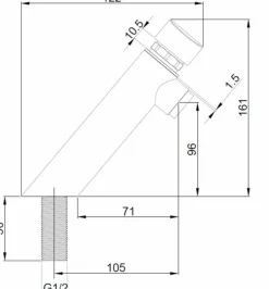 Grifo Temporizado Un Agua Para Lavabo Encimera Caudal Estandar – 07430.N – Nofer
