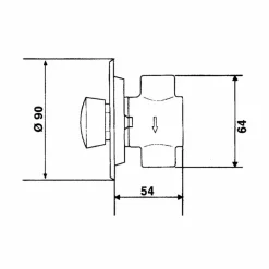Grifo Temporizado Urinario Empotrado Accionamiento Mediante Pulsador. PRESTO 27 Eco Embellecedor Embutido – 10636 – Presto Iberica
