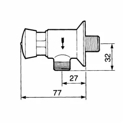 Grifo Temporizado Urinario Visto Accionamiento Mediante Pulsador. PRESTO 12 A – 31706 – Presto Iberica