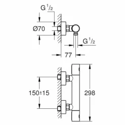 Grifo Termostato De Ducha Cosmopolitan 800 – Grohe