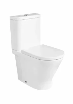 Inodoro Completo Compacto Con Salida Dual (incluye Taza Rimless, Cisterna De Alimentación Inferior Y Tapa Amortiguada) – The Gap Round – Roca – A3420N7000/A3410N0000/A801D22001