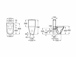 Inodoro Completo Compacto Con Salida Dual (incluye Taza Rimless, Cisterna De Alimentación Inferior Y Tapa Amortiguada) – The Gap Round – Roca – A3420N7000/A3410N0000/A801D22001