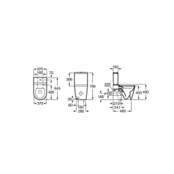 Inodoro Completo Rimless Adosado A Pared – Inspira – Roca – A342526000/A341520000/A80152200B