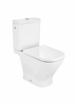Inodoro Completo Rimless Con Salida Dual (incluye Taza, Cisterna De Alimentación Lateral Y Tapa De Supralit®) – The Gap Square – Roca – A342479000/A341471000/A801470004