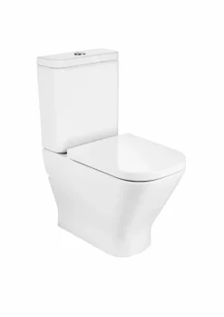 Inodoro Completo Rimless Compacto Adosado A Pared Con Salida Dual (incluye Taza, Cisterna De Alimentación Inferior Y Tapa De Supralit®) – The Gap Square – Roca – A34273700H/A341730000/A80173000B